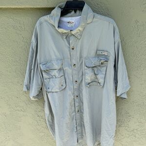 World Wide Sportsman Fishing Shirt 4X Short Sleeve With Mesh And Pockets